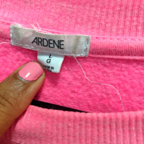 Seriously Cannot || Ardenes Hot Pink Graphic Pullover Sweatshirt - Picture 4 of 4